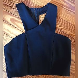 Express black crop top